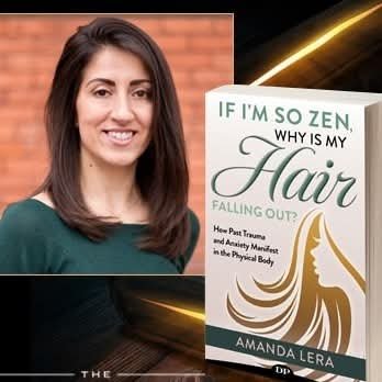 Amanda Lera with her book